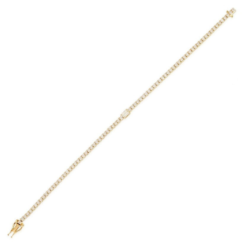 Pure Grace Sapphire Tennis Bracelet in 14K Yellow Gold
