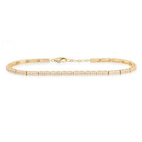 Polished Diamond Tennis Bracelet in 14K Yellow Gold