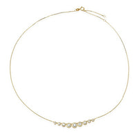 Graduated Bezel Set Diamond Necklace in 14K Yellow Gold