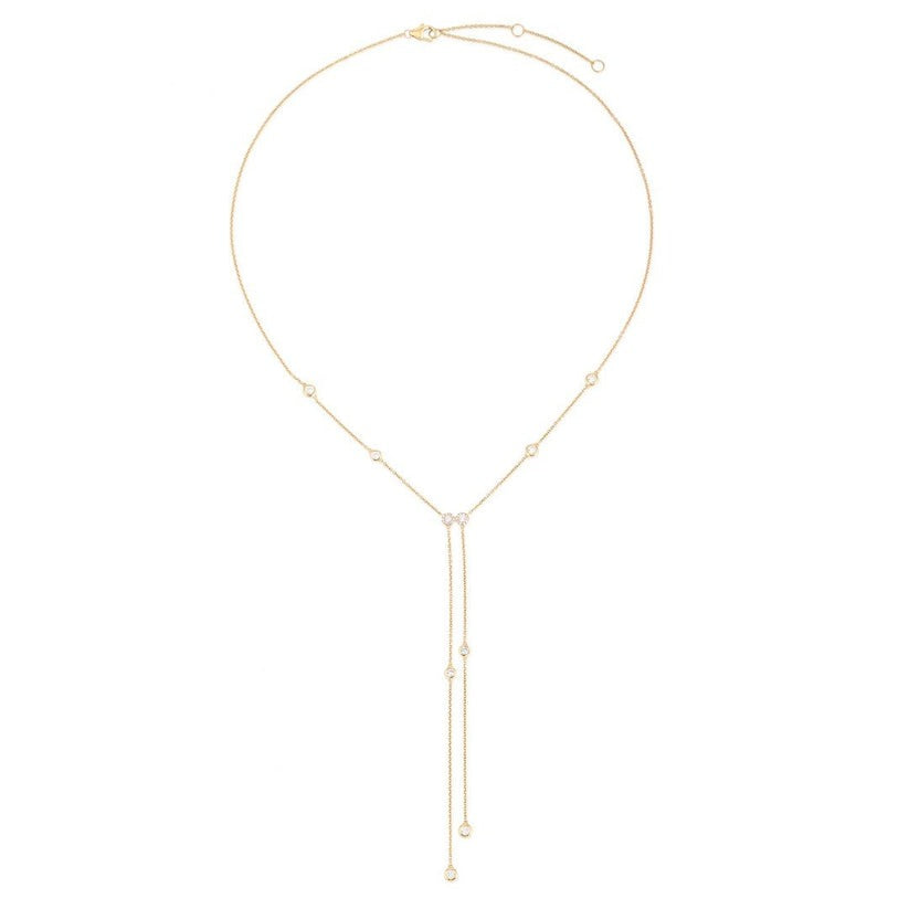 Thread Diamond Lariat Necklace in 14K Yellow Gold