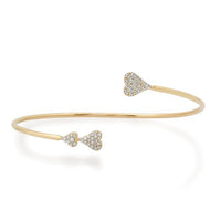 Nova Whisper Cuff Bangle Bracelet in 14K Yellow Gold