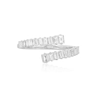 Diamond Infinity Baguette Wraparound Ring in 14K White Gold