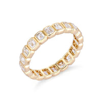 Emerald Cut Diamond Eternity Band Ring in 14K Yellow Gold