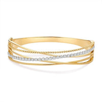 Golden Vine Bangle Bracelet in 14K Yellow Gold
