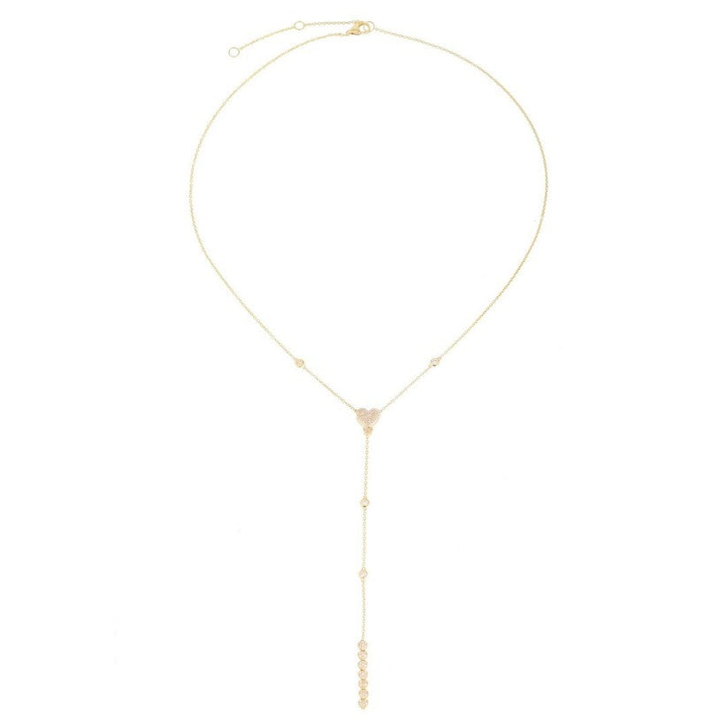 Diamond Serenity Lariat Necklace in 14K Yellow Gold