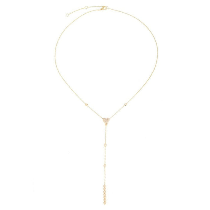Diamond Serenity Lariat Necklace in 14K Yellow Gold