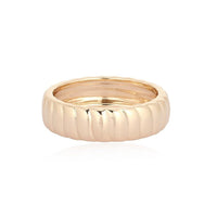 Textured Polished Band Ring in 14K Yellow Gold