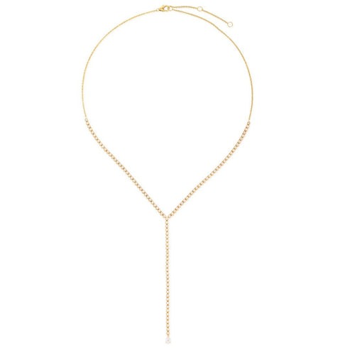 Solace Lariat Diamond Necklace in 14K Yellow Gold