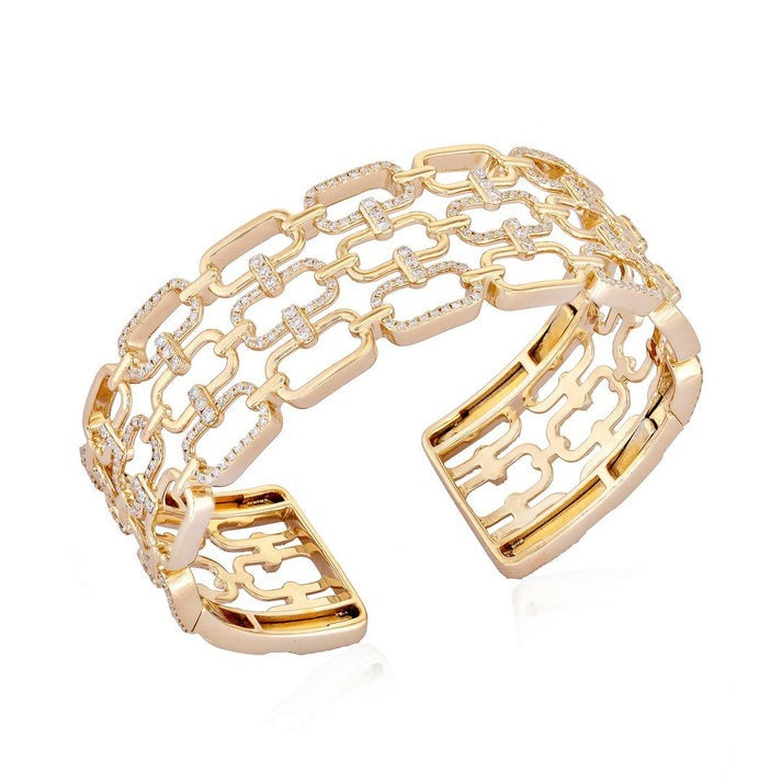 Singular Diamond Bangle Bracelet in 14K Yellow Gold