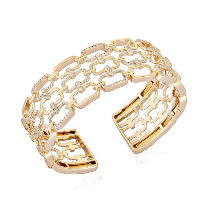 Singular Diamond Bangle Bracelet in 14K Yellow Gold