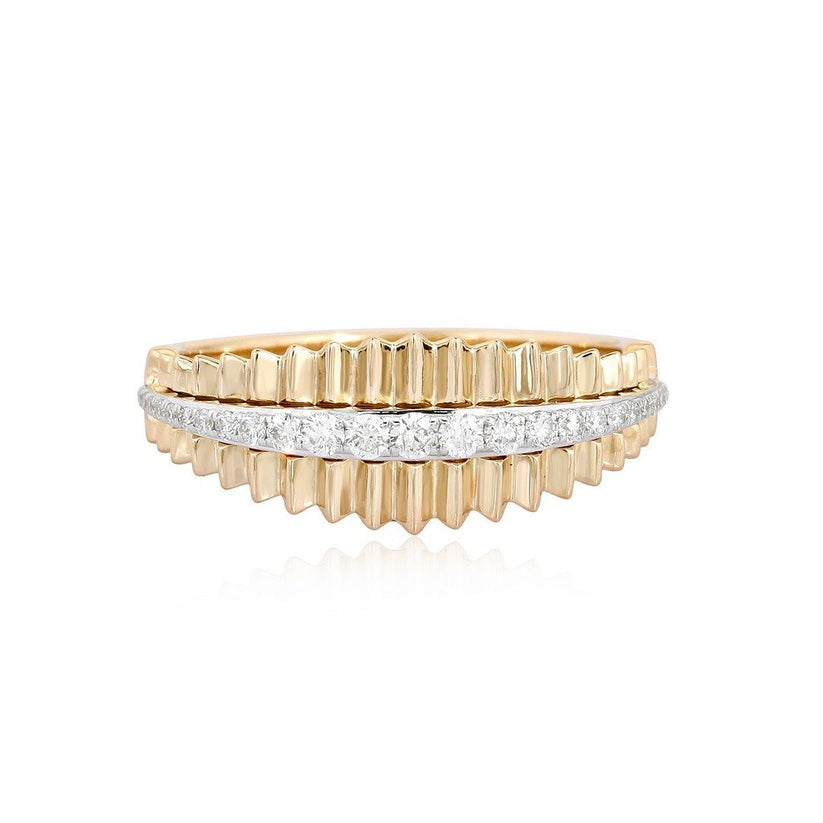 Moonbeam Essence Diamond Eternity Ring in 14K Yellow Gold