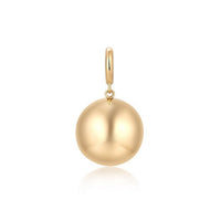 Polished Round Pendant Necklace in 14K Yellow Gold