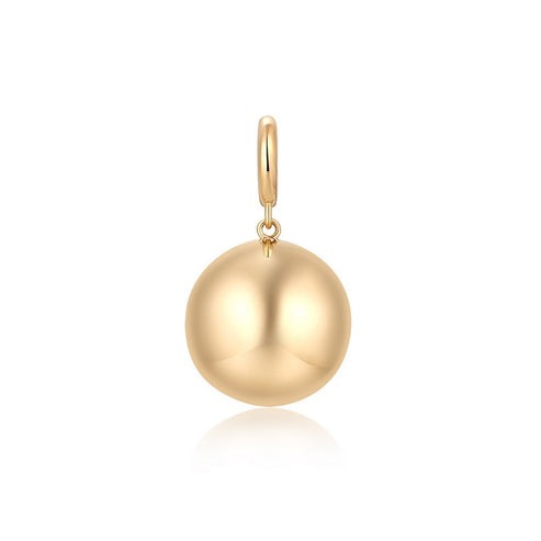 Polished Round Pendant Necklace in 14K Yellow Gold