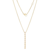 Grip Elegance Diamond Lariat Necklace in 14K Yellow Gold