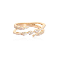 Ethereal Open Wrap Diamond Ring in 14K Yellow Gold