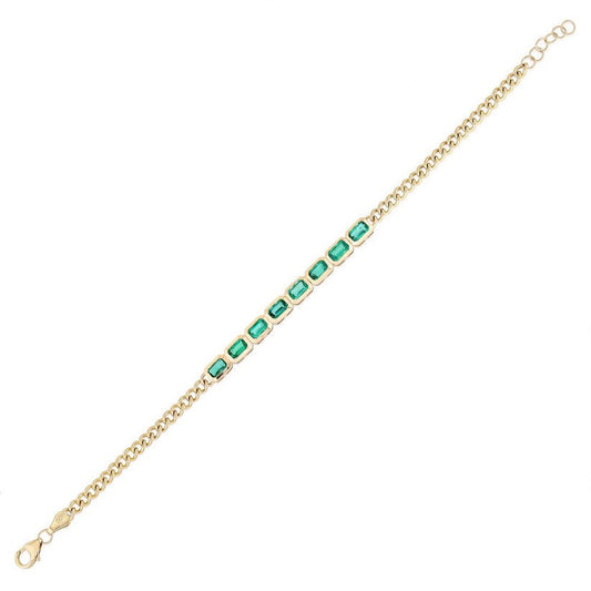 Imperial Link Diamond Bracelet in 14K Yellow Gold