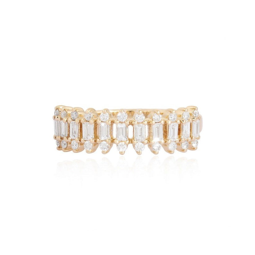 Baguette Diamond Eternity Ring in 14K Yellow Gold
