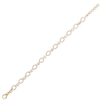 Lustrous Loops Diamond Accent Link Bracelet in 14K Gold