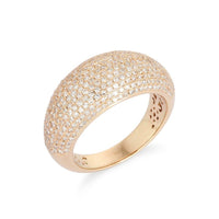 Luna Dome Diamond Ring in 14K Yellow Gold
