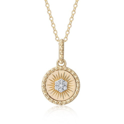 Cascade Diamond Pendant Necklace in 14K Yellow Gold