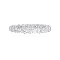 Diamond Round Eternity Band Ring in 18K White Gold