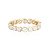 Bezel Set Diamond Eternity Band Ring in 18K Yellow Gold