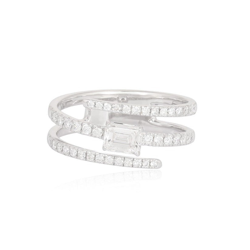 Sensational Diamond Open Wrap Ring in 14K Yellow Gold