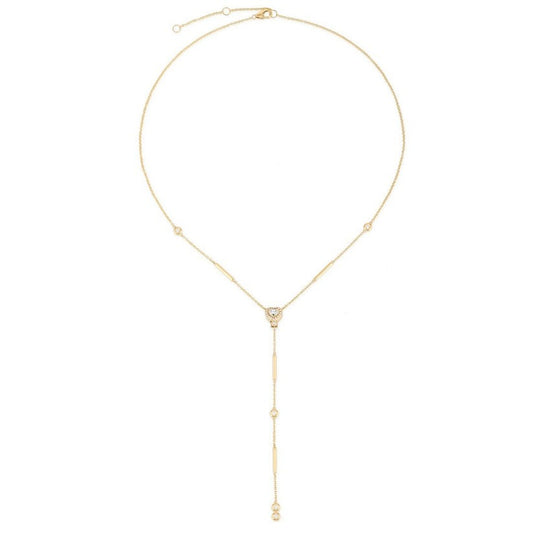 Charm Diamond Lariat Necklace in 14K Yellow Gold