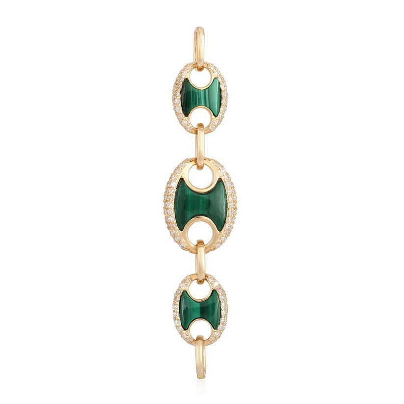 Ocean Mist Diamond Link Bracelet in 14K Yellow Gold