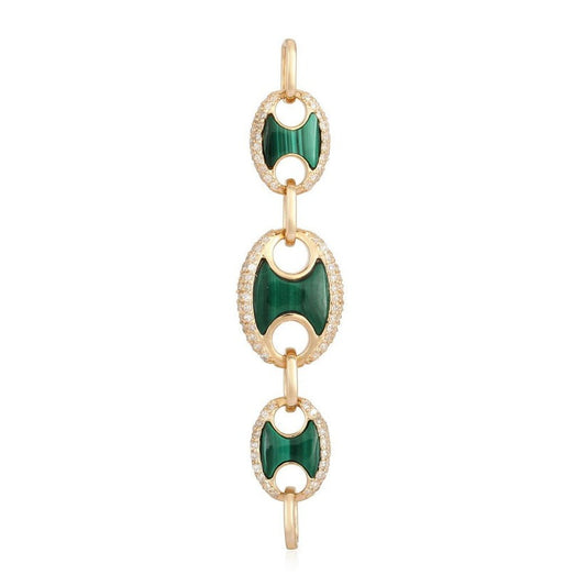 Ocean Mist Diamond Link Bracelet in 14K Yellow Gold