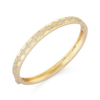 Radiant Stream Diamond Bangle Bracelet in 14K Yellow Gold