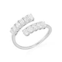 Mesmerizing Shine Emerald Open Wrap Ring in 14K Yellow Gold