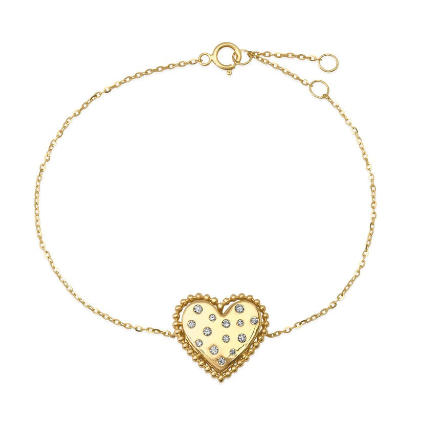 Infinite Dawn Bangle Charm Bracelet in 14K Yellow Gold