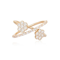 Baguette Diamond Open Wrap Baguette Ring in 14K Yellow Gold