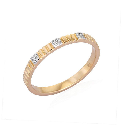 Shining Diamond Essence Eternity Ring in 14K Yellow Gold