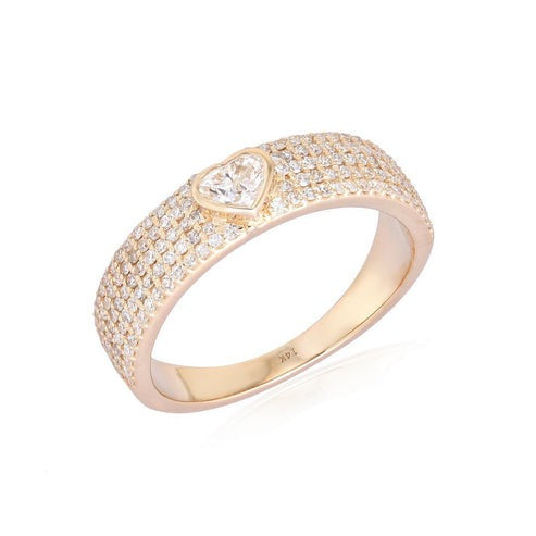 Diamond Infinity Light Eternity Ring in 14K Yellow Gold