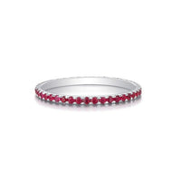 Ruby Eternity Band Ring in 14K White Gold