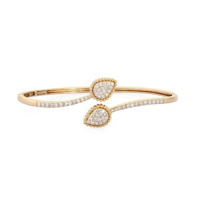 Diamond Nova Bangle Bracelet in 14K Yellow Gold