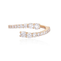 Diamond Infinity Open Wrap Ring in 14K Yellow Gold