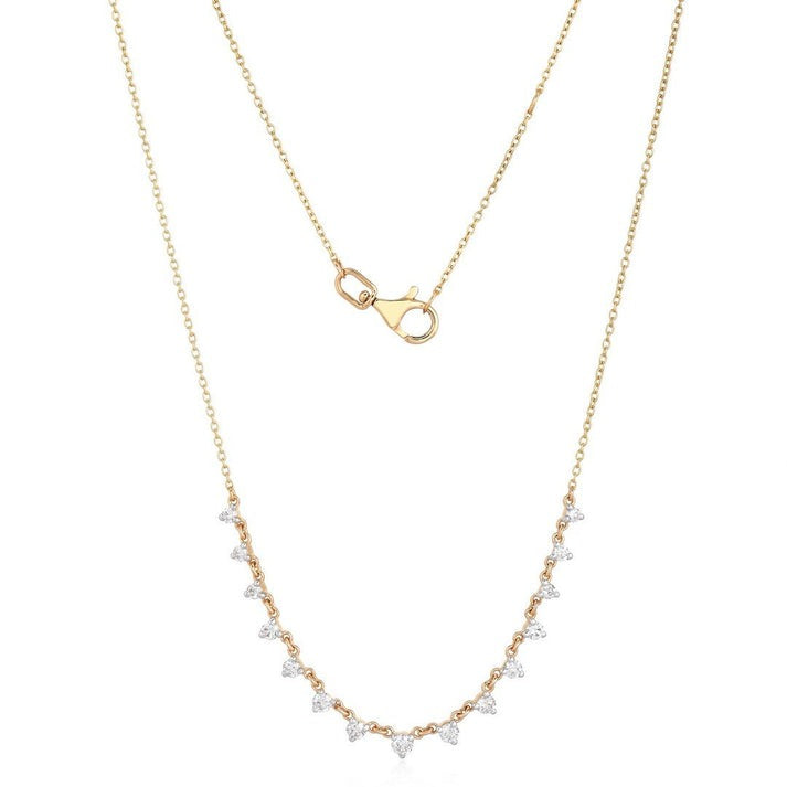 Couture Diamond Station Necklace in 14K Yellow Gold