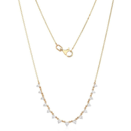 Couture Diamond Station Necklace in 14K Yellow Gold