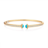 Petal Shine Bangle Bracelet in 14K Yellow Gold