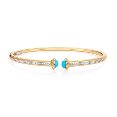 Petal Shine Bangle Bracelet in 14K Yellow Gold