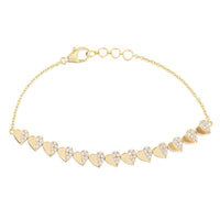Lustrous Bliss Diamond Charm Bracelet in 14K Yellow Gold