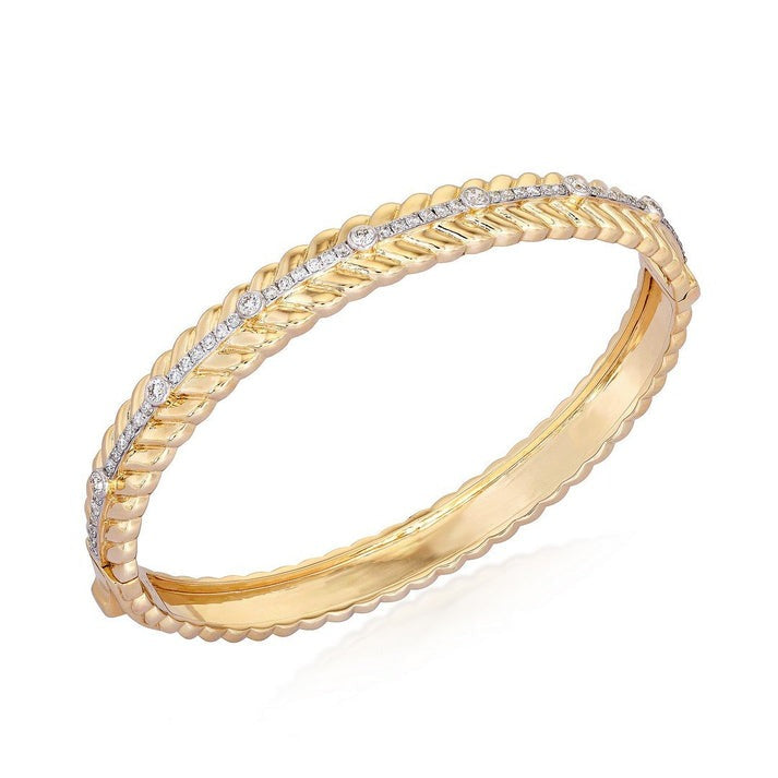 Twisted Rope Bangle Bracelet in 14K Yellow Gold