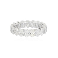 Oval Cut Diamond 14K White Gold Eternity Band Ring