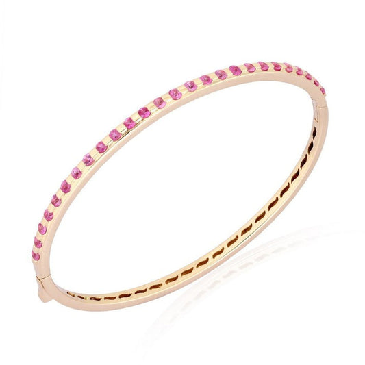 Radiant Elegance Bangle Bracelet in 14K Yellow Gold
