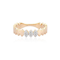 Geometric Marquise Diamond Band Ring in 14K Yellow Gold