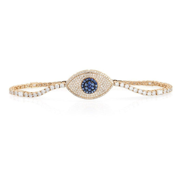 Gemstone Elegance Tennis Bracelet in 14K Yellow Gold