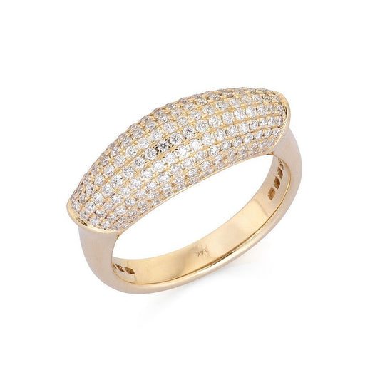 Statement Dome Pave Diamond Ring in 14K Yellow Gold